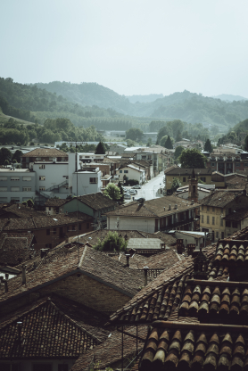On the roofs of Corneliano d'Alba